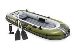 Oppustelig båd INTEX Seahawk 3 med sæder, årer og pumpe