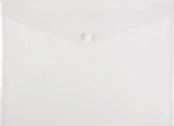 mappe med trykknap A3 opalin klar