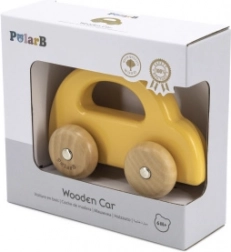 Træbil til skub VIGA PolarB gul