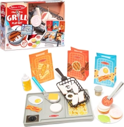 Melissa & Doug Flip & Fry-grillsæt med mad, der skifter farve, 27 dele