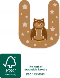 Lille træbogstav U foot