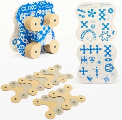 clixo designer beige og grå magnetisk byggesæt 9 stk