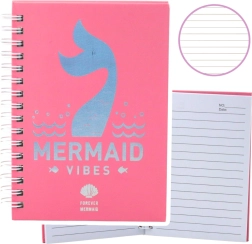 Notesbog med holografisk motiv, pink, A6-format, 80 ark