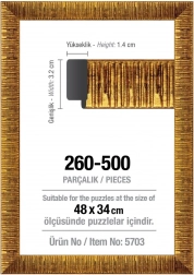 ART PUZZLE ramme til puslespil 48 × 34 cm guldfarvet, til 500 brikker