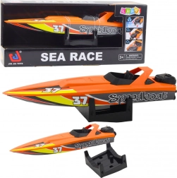 Optrækkelig motorbåd til vand – orange