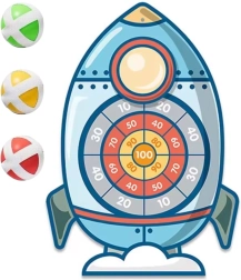 Woopie Spil Færdighed Dart med Velcro Raketmåltavle