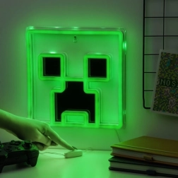 Minecraft neonlys Creeper til væg