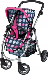 Woopie Royal dukkevogn med 4 hjul og justerbart sæde