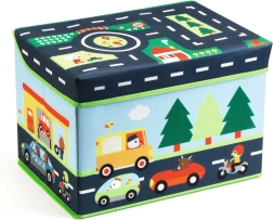 Legetøjsboks og sæde Trafiklegeplads Djeco