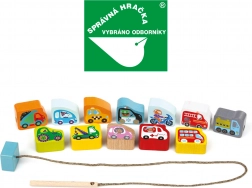 Cubika Snøretrækker Træ Køretøjer