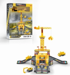 Byggeparkeringshus med kran og tilbehør