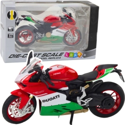 Metal sportsmotorcykel med lys og lyde 1:12