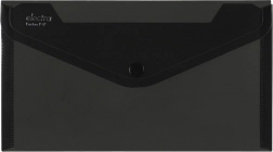 Gråt metallisk dokumentetui med trykknap DL ELECTRA