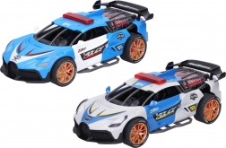 Politibil med friktionsmotor med lys- og lydeffekter 18 cm