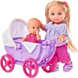 Panenka Evi Love med barnevogn og dukke