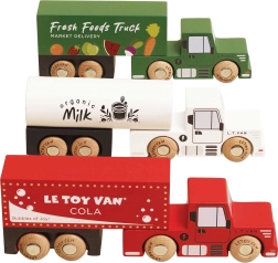 Le Toy Van træsæt med lastbiler til børn