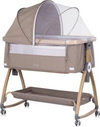 Chipolino Charizma 2-i-1 bedside babyseng latte wood