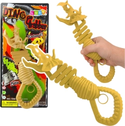 Bidende dinosaurus-skelet – gribetang, brun