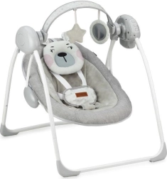 Gyngende liggestol med melodier MoMi Liss bjørn rosa