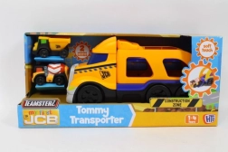 Teamsters JCB transportør til byggepladsen
