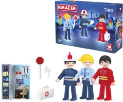 Igráček Trio Vi redder – brandmand, politibetjent og redder