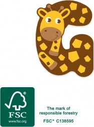 Lille Fod træbogstav G giraf