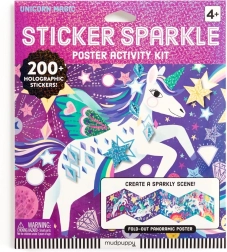 Sæt med glitrende klistermærker med Magiske Enhjørninger