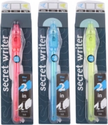 Pen med usynligt blæk 2-i-1