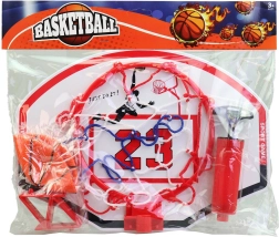 Basketballkurv i trikolore med bold og pumpe