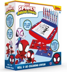 Spidey-stativ med malebogsrulle og farver