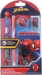 Sæt med skriveredskaber med Spiderman-motiv