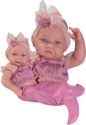 Realistisk babydukke med fuldvinylkrop 42 cm