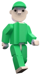 Seváček grøn (stor og lille) – figur til SEVA-byggesættet