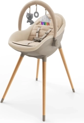 Kinderkraft spisestol og babylift FINI UP 2-i-1 beige