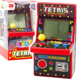 Mini Spilleautomat Tetris Retro 49 Spil 1676 Niveauer Rød