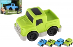 Mini plastbil med friktionsmotor 9 cm – 4 typer