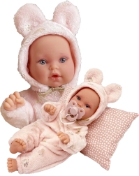 Antonio Juan Kika realistisk babydukke 27 cm med blødt krop og bevægelige lemmer