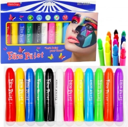 Ansigtsmalingssæt - 12 farvede tuscher