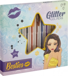 Sæt med gelpenne i forskellige farver