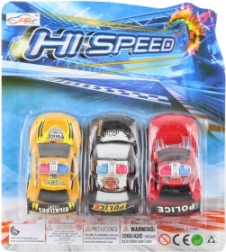 Sæt med politibiler – mix af farver (3 stk.)