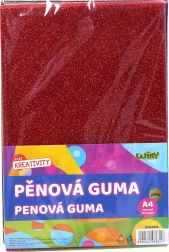 Skumgummi A4 med glitter, 10 stk