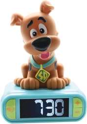 Børnevækkeur med 3D natlys SCOOBY-DOO