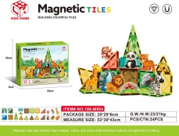 Magnetisk byggesæt Zoo med 27 dele