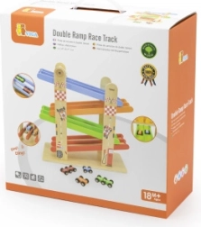 Viga dobbelt træ racerbane til legebiler