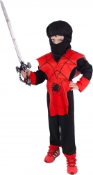 Børnekostume Ninja rød