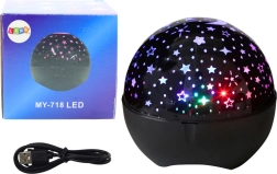 Stjerneprojektor Natlys Højttaler 2-i-1 sort