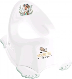 Spillende børnepotte skridsikker Wild & Free ræv hvid