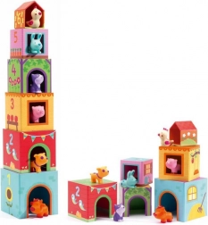 Sammenklappelige klodser Dyrehuse DJECO