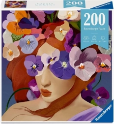 Puzzle RAVENSBURGER Moment Blomsterhoved Viol 200 brikker
