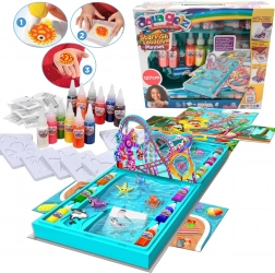 Aqua Gelz – stor kreativt sæt Laguna, 12 farvede geler og forme